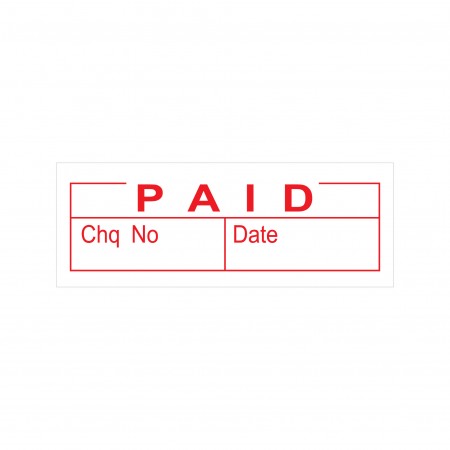 Paid Date Stock Stamp 4911/100 38x14mm